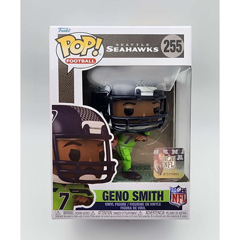 Funko Pop! Football - Seattle Seahawks - Geno Smith (#255, NEW) BOX‎ DAMAGE